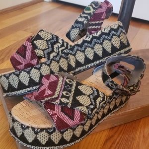 Topshop tribal platform sandals